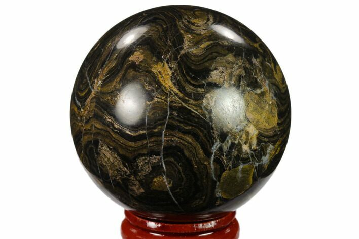Polished Stromatolite (Greysonia) Sphere - Bolivia #134725